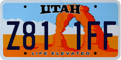 UT license plate Z811FF