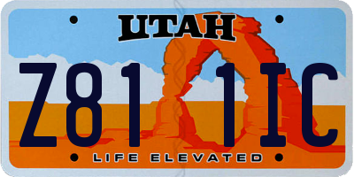 UT license plate Z811IC