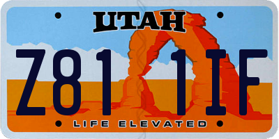 UT license plate Z811IF