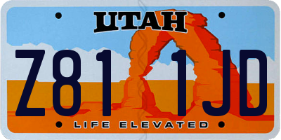 UT license plate Z811JD