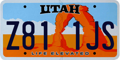 UT license plate Z811JS
