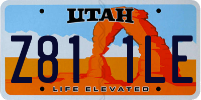 UT license plate Z811LE