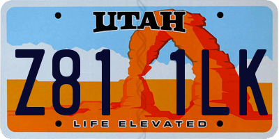 UT license plate Z811LK