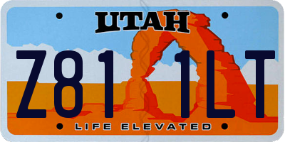 UT license plate Z811LT