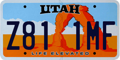 UT license plate Z811MF