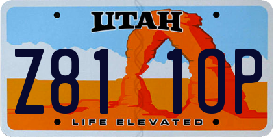 UT license plate Z811OP