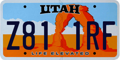 UT license plate Z811RF