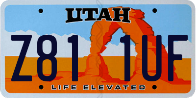 UT license plate Z811UF