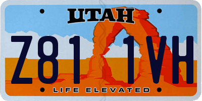 UT license plate Z811VH