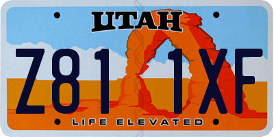 UT license plate Z811XF