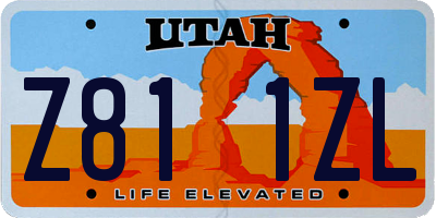 UT license plate Z811ZL
