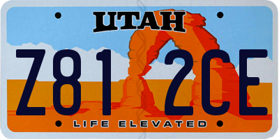 UT license plate Z812CE