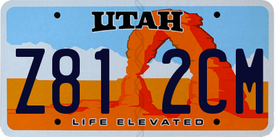UT license plate Z812CM