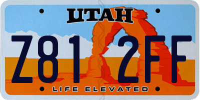 UT license plate Z812FF