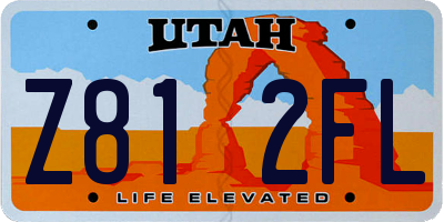 UT license plate Z812FL