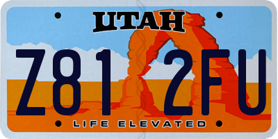 UT license plate Z812FU