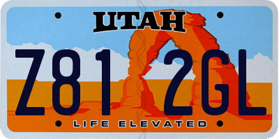 UT license plate Z812GL
