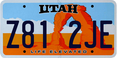 UT license plate Z812JE