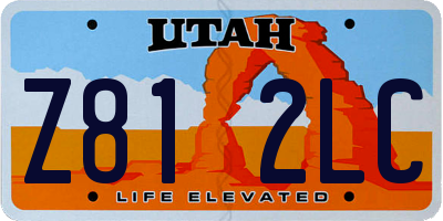 UT license plate Z812LC
