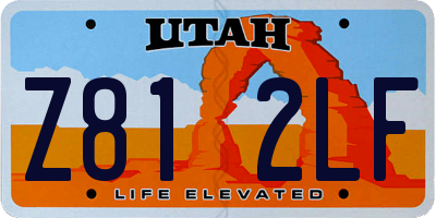 UT license plate Z812LF