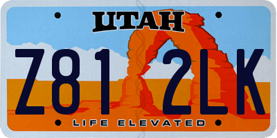 UT license plate Z812LK