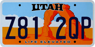 UT license plate Z812QP