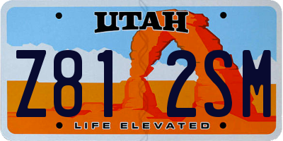 UT license plate Z812SM