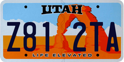 UT license plate Z812TA