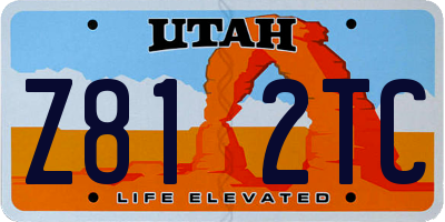 UT license plate Z812TC