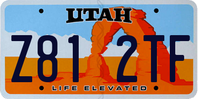 UT license plate Z812TF