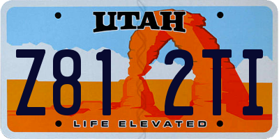 UT license plate Z812TI