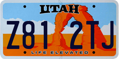 UT license plate Z812TJ