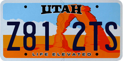 UT license plate Z812TS
