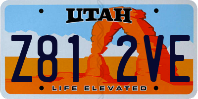 UT license plate Z812VE