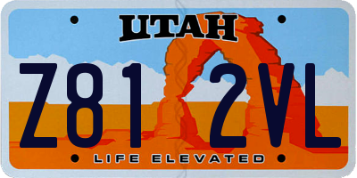 UT license plate Z812VL
