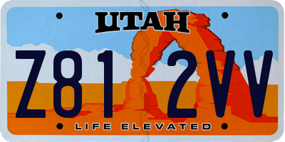 UT license plate Z812VV