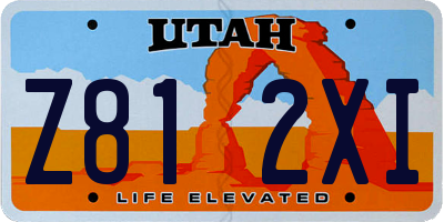 UT license plate Z812XI