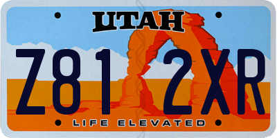 UT license plate Z812XR