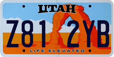 UT license plate Z812YB