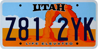 UT license plate Z812YK