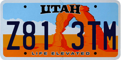 UT license plate Z813TM