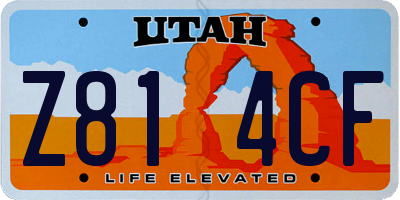 UT license plate Z814CF