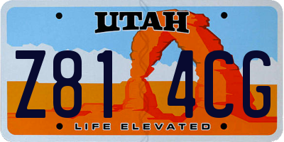 UT license plate Z814CG