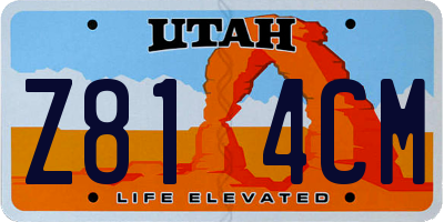 UT license plate Z814CM