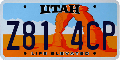 UT license plate Z814CP
