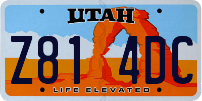 UT license plate Z814DC
