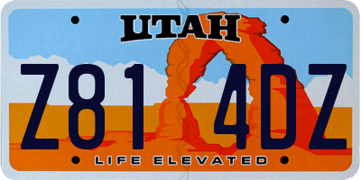 UT license plate Z814DZ