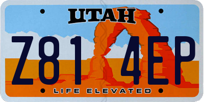 UT license plate Z814EP