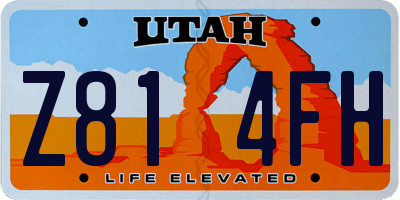 UT license plate Z814FH