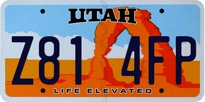 UT license plate Z814FP